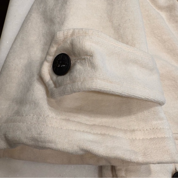 Ralph Lauren Polo Jeans Womens Double Breasted Short Ivory Coat Jacket Sz L - Picture 10 of 12